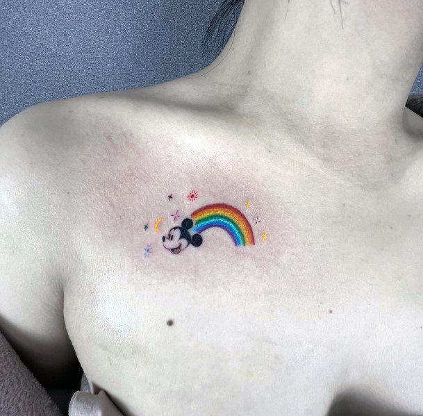 Art Rainbow Tattoo Designs For Girls