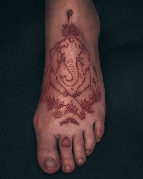 Art Small Elephant Tattoo Designs For Girls