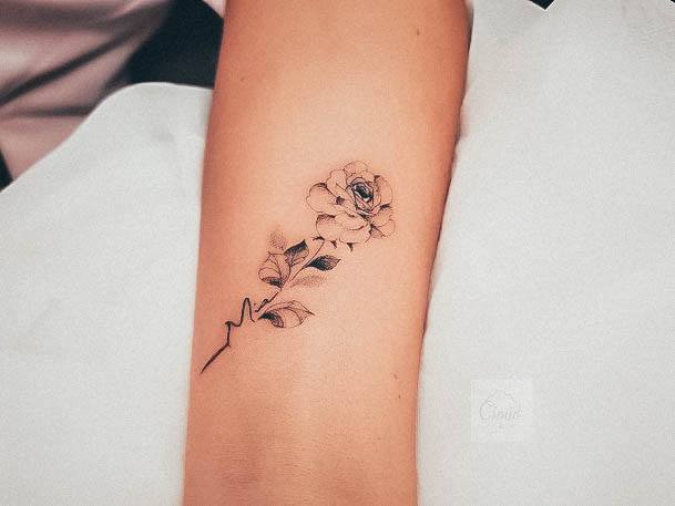 Art Small Rose Tattoo Designs For Girls