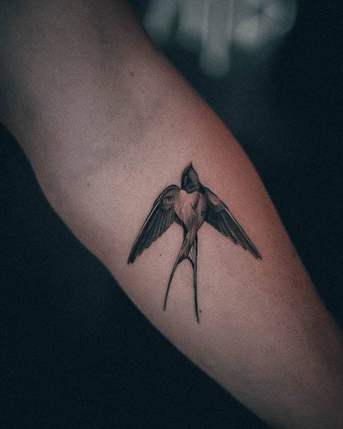 Art Small Sparrow Tattoo Designs For Girls