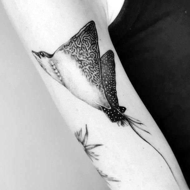 Art Stingray Tattoo Designs For Girls