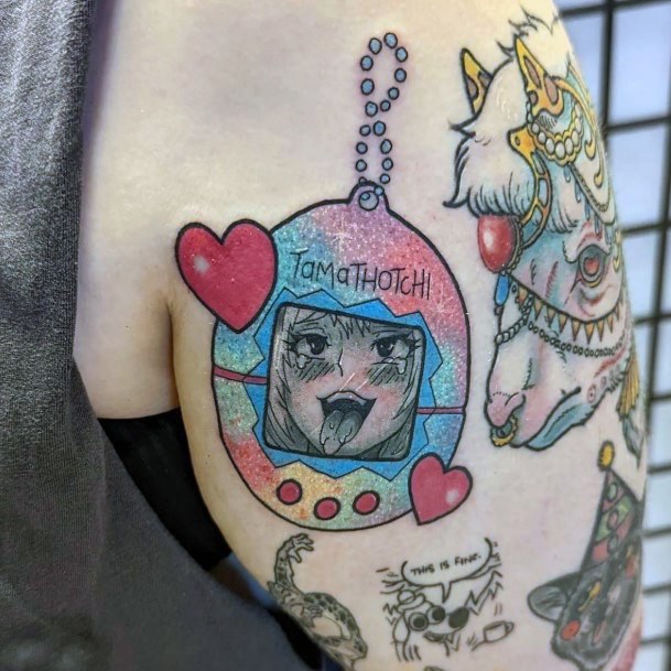 Art Tamagotchi Tattoo Designs For Girls