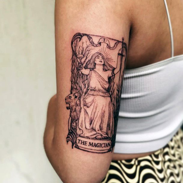 Art Tarot Card Tattoo Designs For Girls