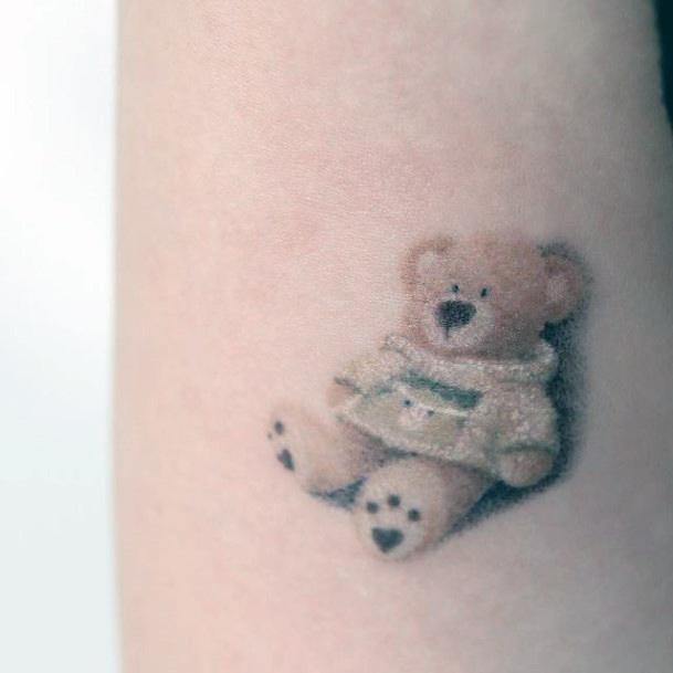 Art Teddy Bear Tattoo Designs For Girls