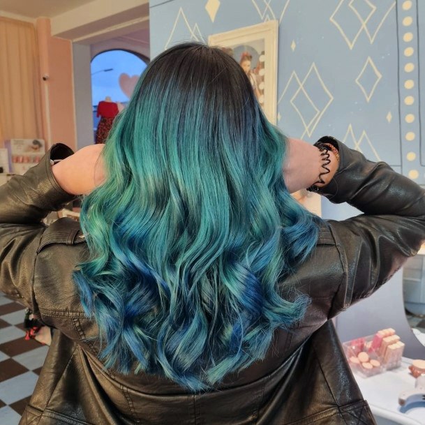 Art Turquoise Hairstyles Ideas For Girls