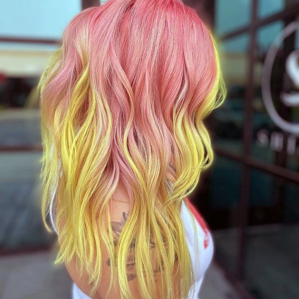 Art Yellow Ombre Hairstyles Ideas For Girls