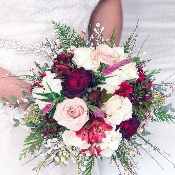 Artfully Done Christmas Wedding Flowers