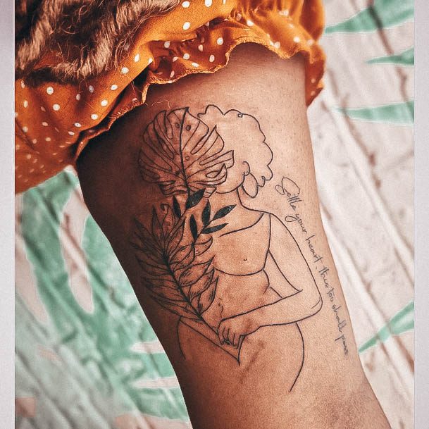 Artistic Africa Tattoo On Woman