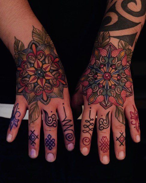 Artistic Awesome Tattoo On Woman Hands