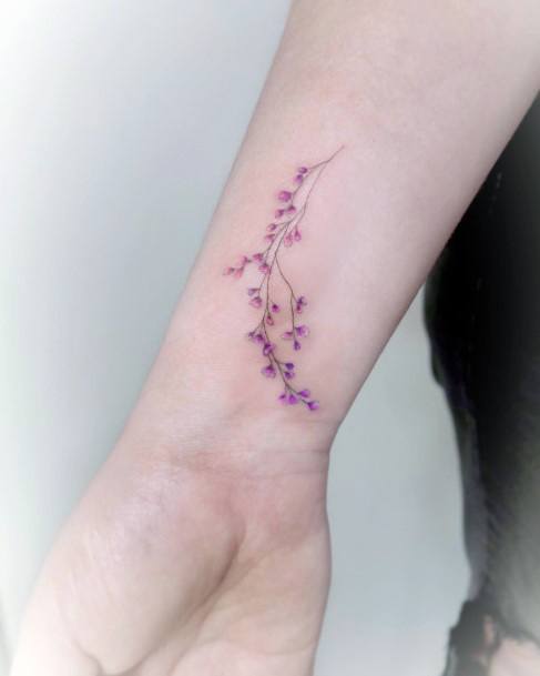 Artistic Babys Breath Tattoo On Woman