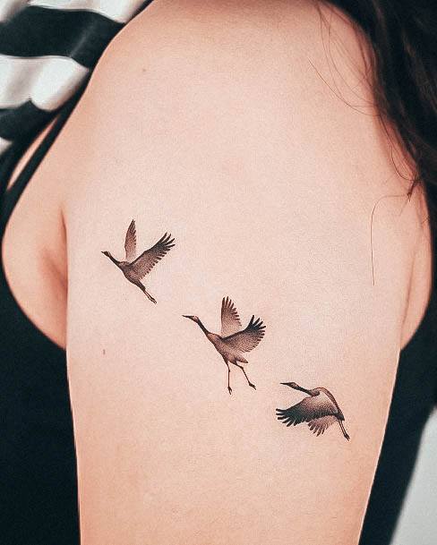 Artistic Badass Tattoo On Woman Upper Arm