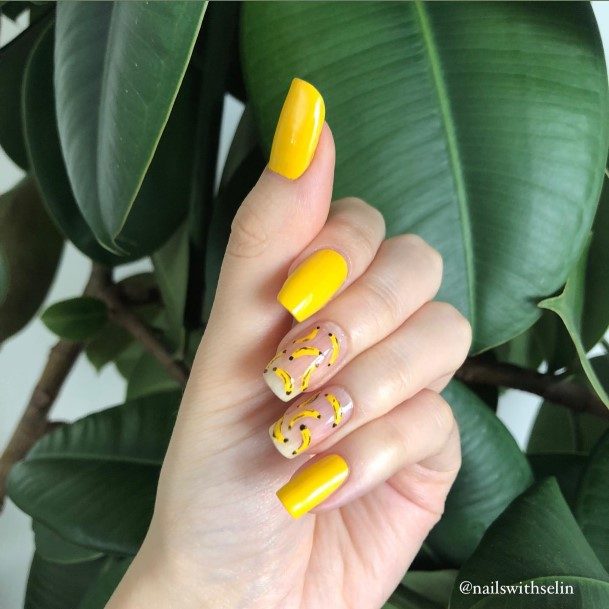 Artistic Banana Nail On Woman