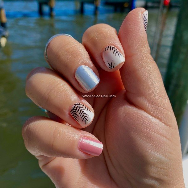 Artistic Beach Nail On Woman