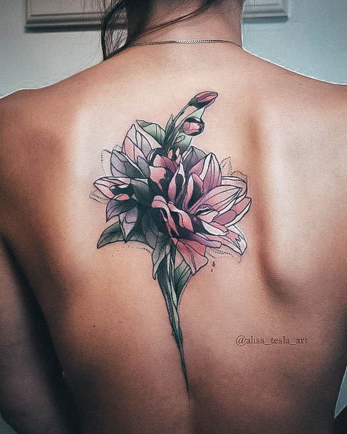 Artistic Beautiful Tattoo On Woman