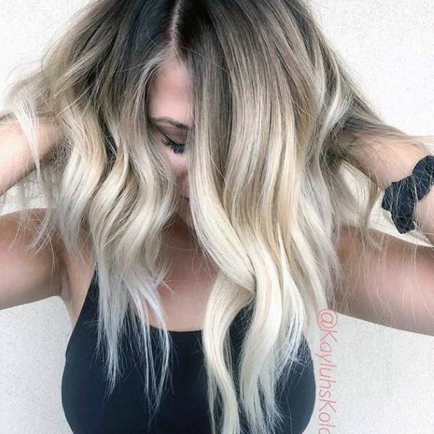 Artistic Blonde Ombre Hairstyles On Woman