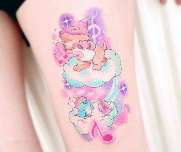 Artistic Care bears Tattoo On Woman