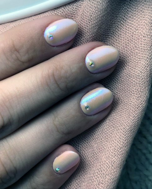 Artistic Chrome Nail On Woman