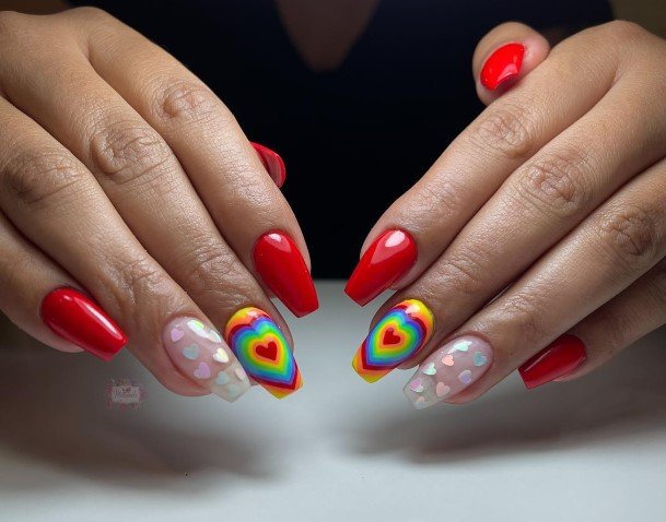 Artistic Confetti Nail On Woman