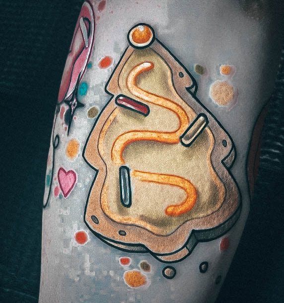 Artistic Cookie Tattoo On Woman