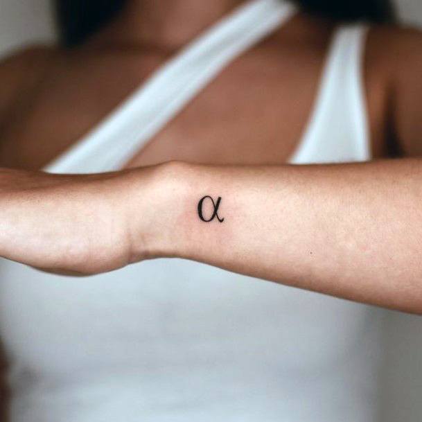 Artistic Cool Simple Tattoo On Woman