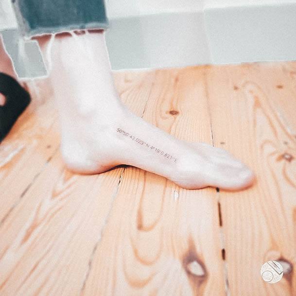 Artistic Coordinates Tattoo On Woman