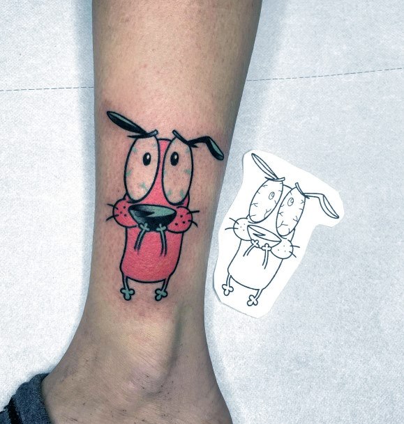 Courage The Cowardly Dog Tattoo  NeonMoon Tattoos  Facebook