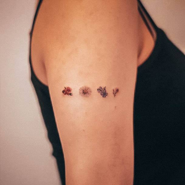 Artistic Cute Simple Tattoo On Woman