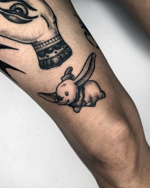 Artistic Dumbo Tattoo On Woman