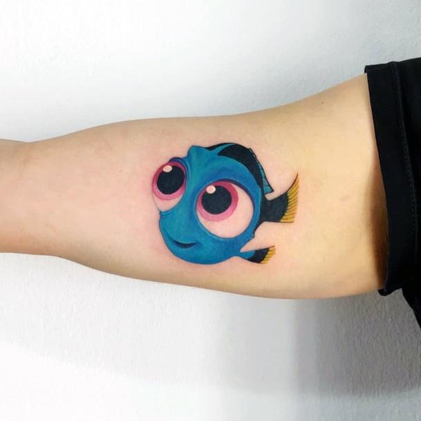 Artistic Finding Nemo Tattoo On Woman