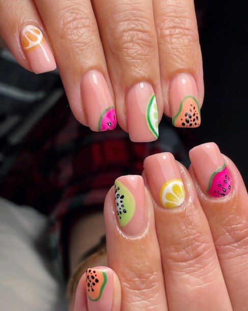 Artistic Fruit Nail On Woman