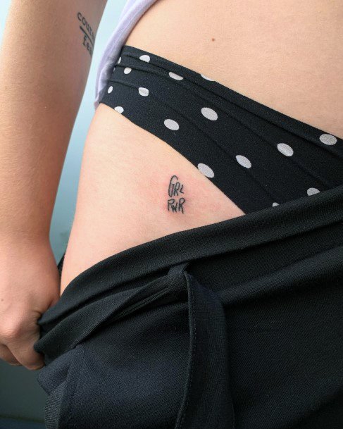 Artistic Girl Power Tattoo On Woman