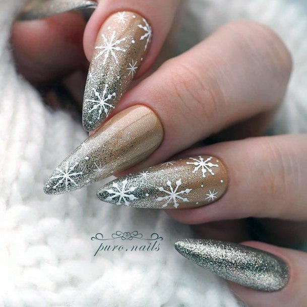 Artistic Holiday Nail On Woman