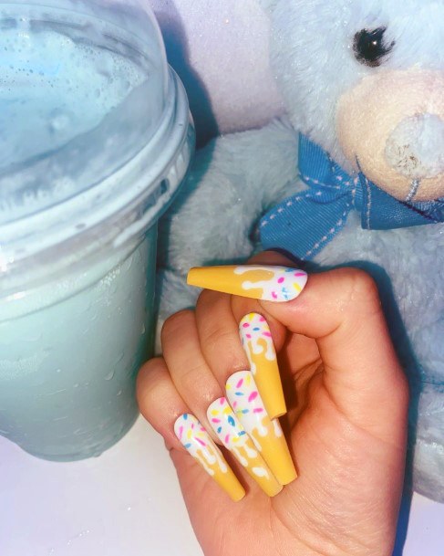 Artistic Ice Cream Nail On Woman