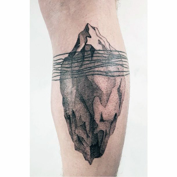 Artistic Iceberg Tattoo On Woman