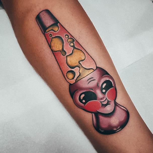 Artistic Lava Lamp Tattoo On Woman