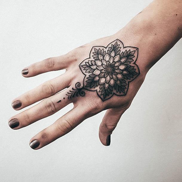 Artistic Mandala Tattoo On Woman