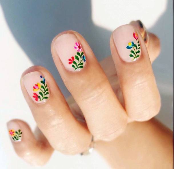 Artistic Mexican Nail On Woman