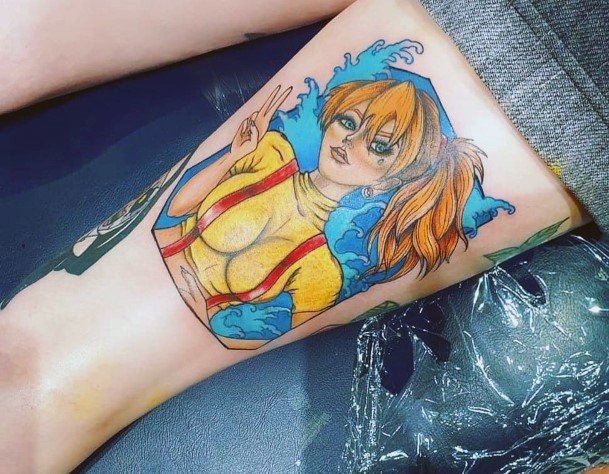 Artistic Misty Tattoo On Woman