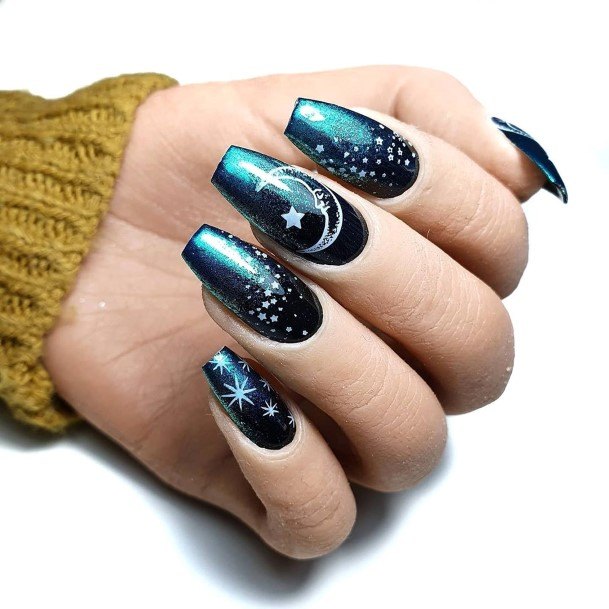 Artistic New Moon Nail On Woman