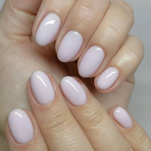 Artistic Pale Pink Nail On Woman