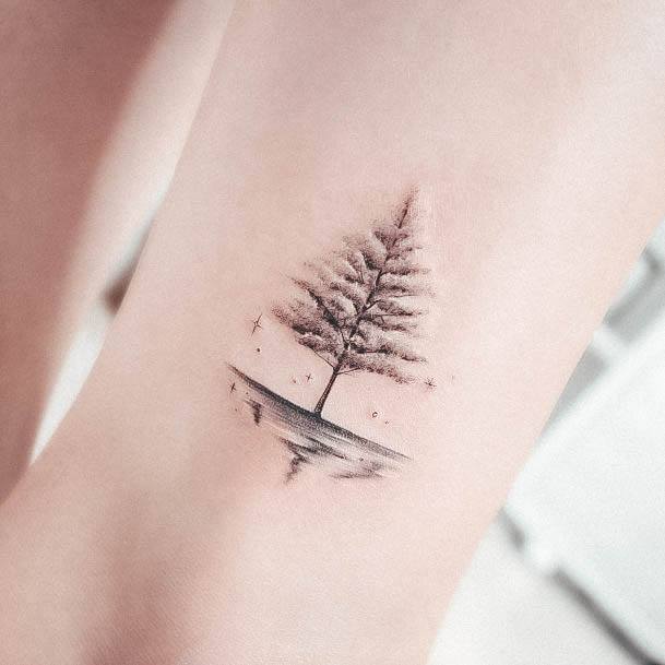 pine tree tattoo designs