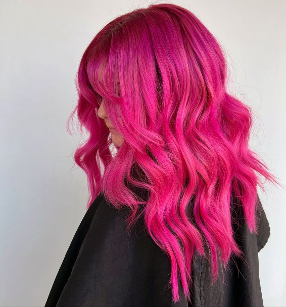 Artistic Pink Hairstyles On Woman