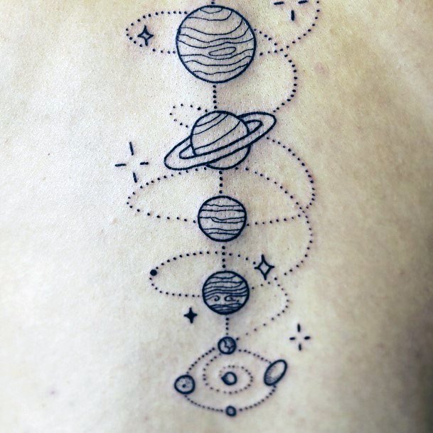 Artistic Pluto Tattoo On Woman