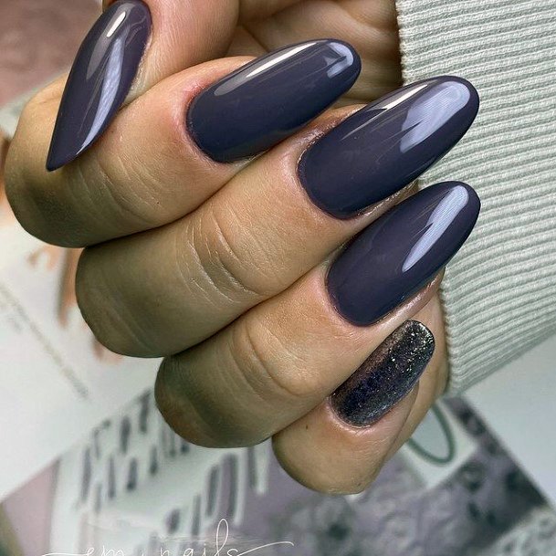 Artistic Purple Dress Nail On Woman