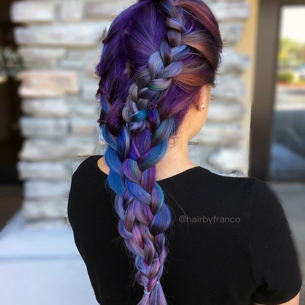 Artistic Purple Hairstyles On Woman