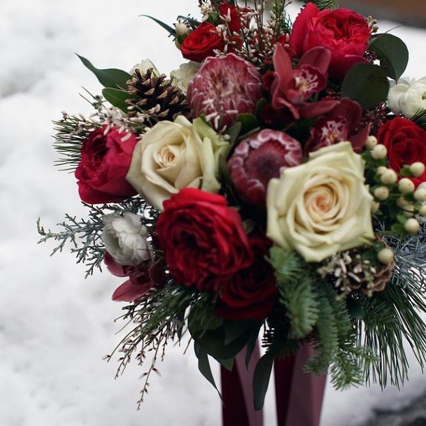 Artistic Rose Decoration Christmas Wedding Flowers