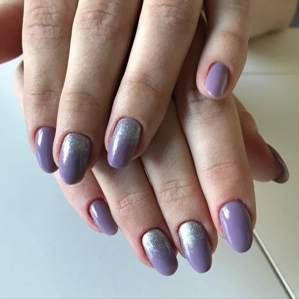 Artistic Silver Ombre Nail On Woman