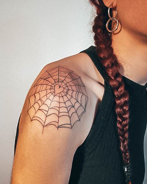 Artistic Spider Tattoo On Woman