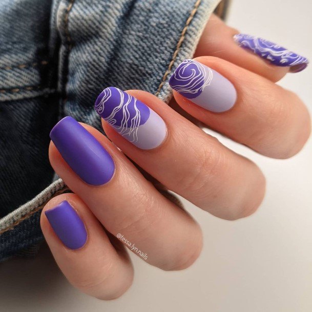 Artistic Summer Matte Nail On Woman