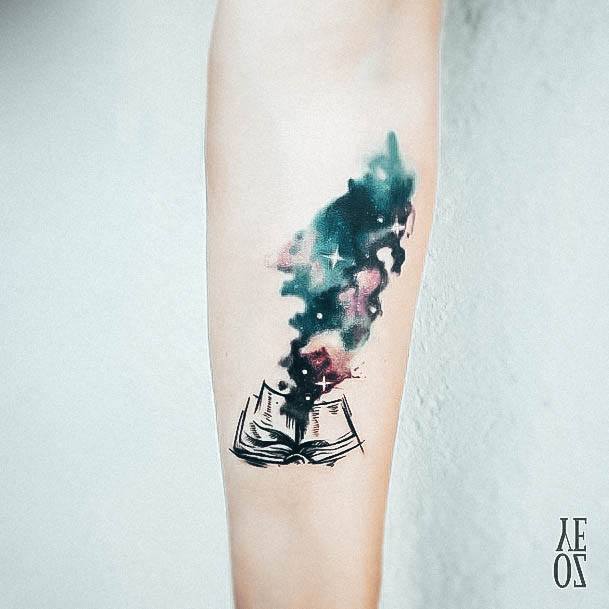 Artistic Teacher Tattoo On Woman